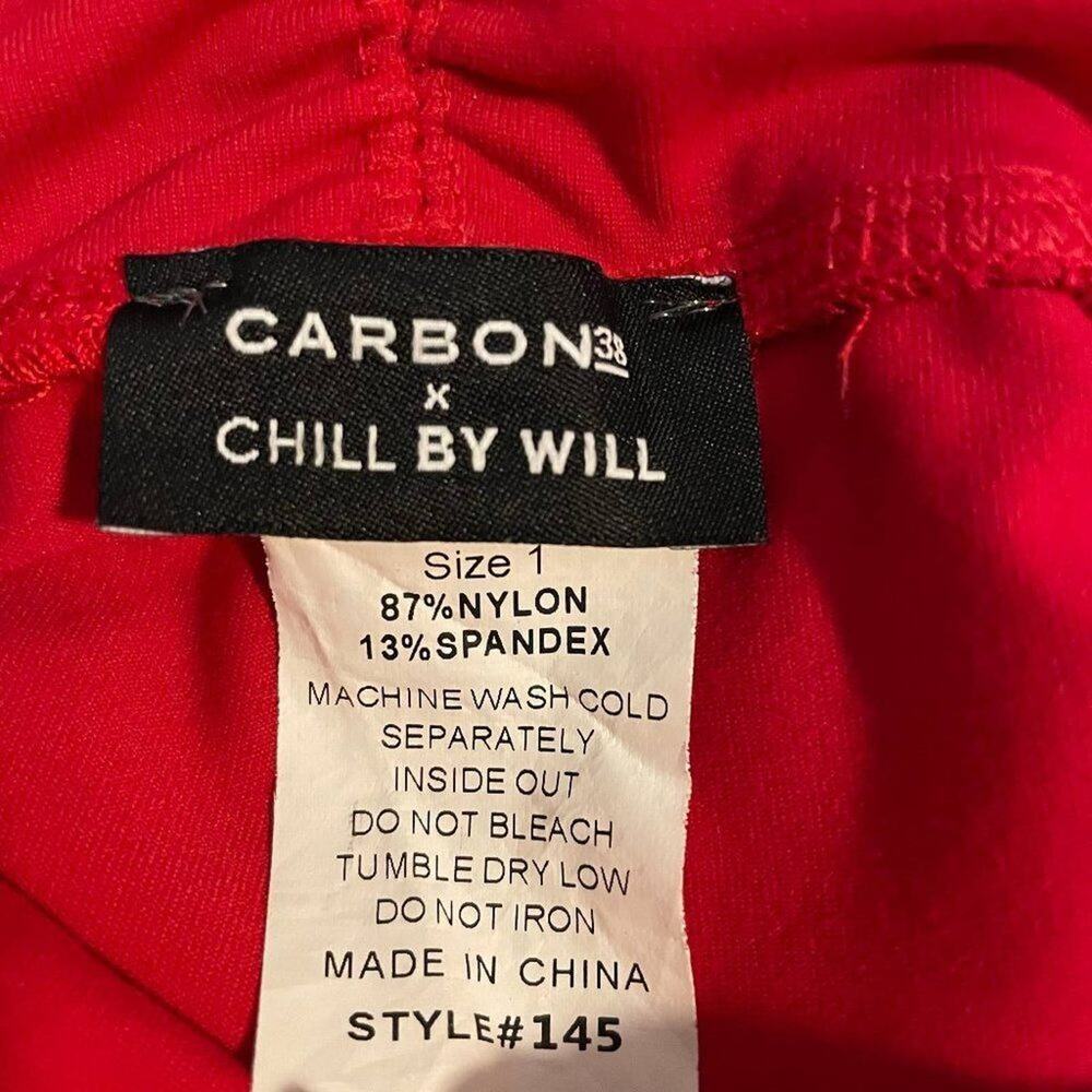 Carbon38 X Chill By Will Red Criss Cross Leggings… - image 6